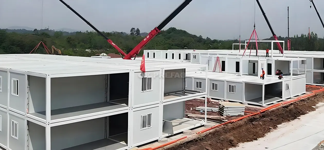 Paquete Plano Desmontable Casa de Contenedores Proyecto de Campamento Proyecto de Casa de Contenedores Desmontable en Paquete Plano
