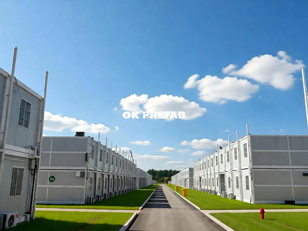Ok prefab x-type foldable container prefabricated house for school