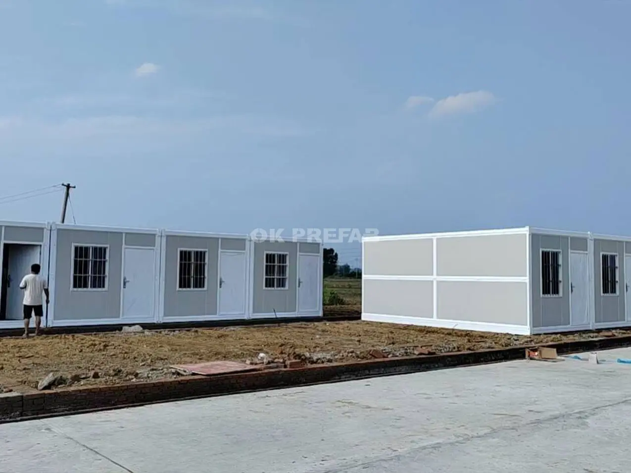 ok prefab foldable assemble camp house container office prefabricated easy installation living house