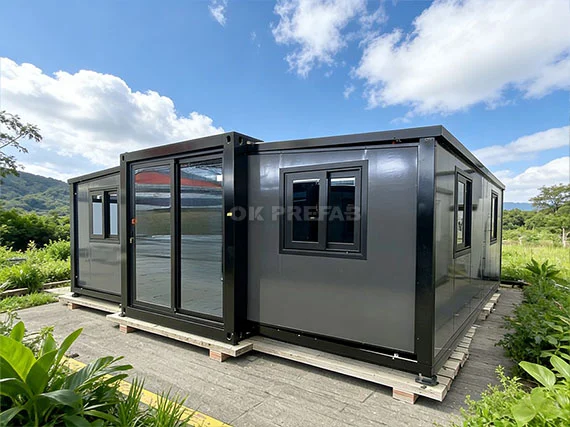 20ft expandable container house ok prefab folding mobile easy installation prefabricated luxury villas
