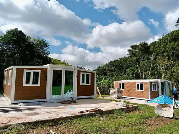 20ft expandable container house ok prefab folding mobile easy installation prefabricated luxury villas