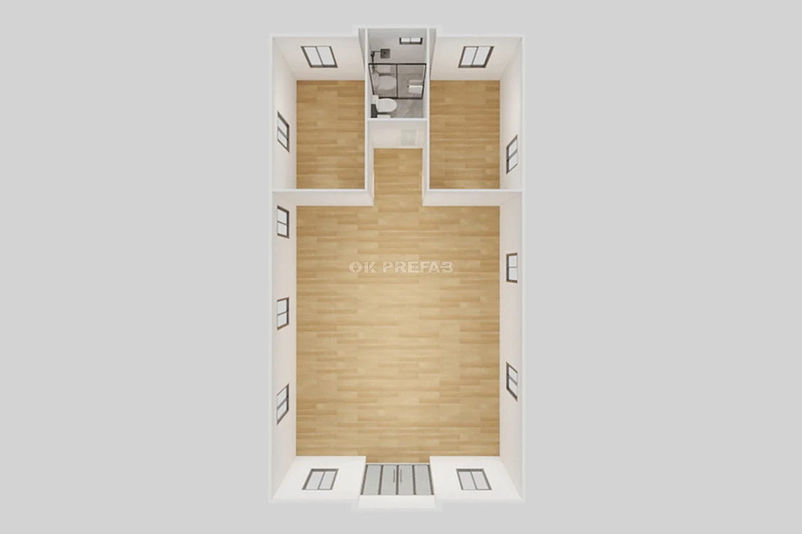 ok prefab house container expandable folding ADU shop living luxury villa-40ft-2bedroom