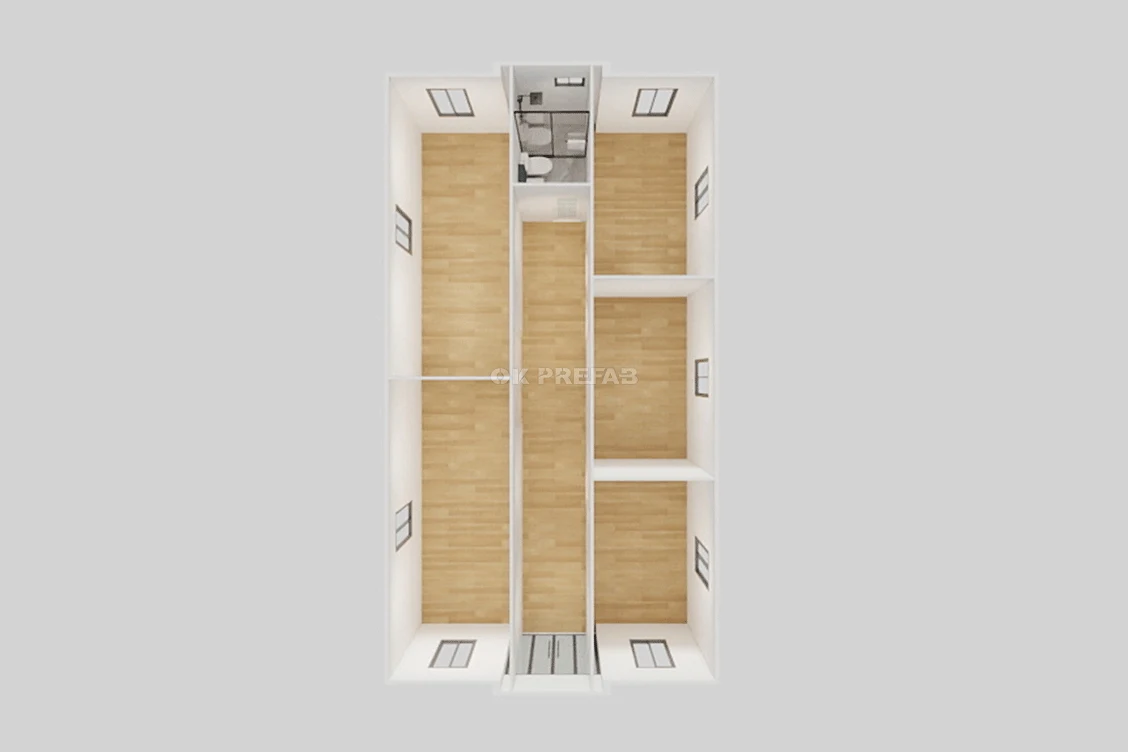 ok prefab house container expandable folding ADU shop living luxury villa-40ft-5bedroom