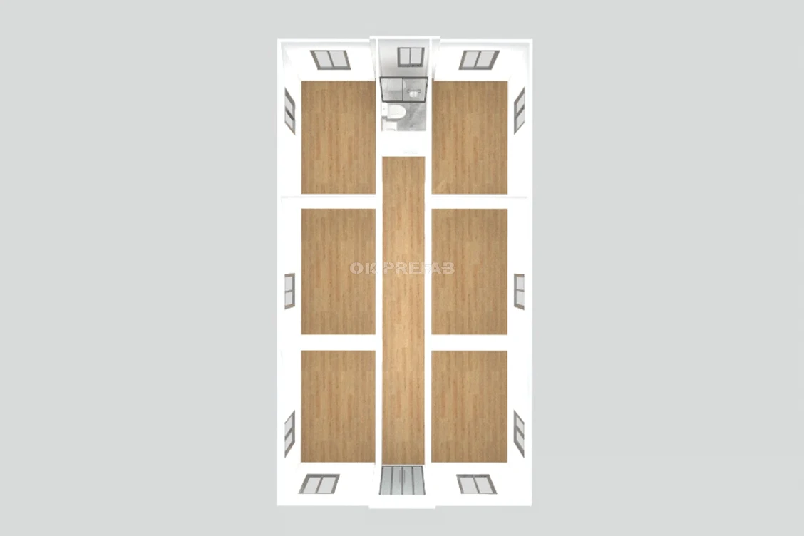ok prefab house container expandable folding ADU shop living luxury villa-40ft-6bedroom
