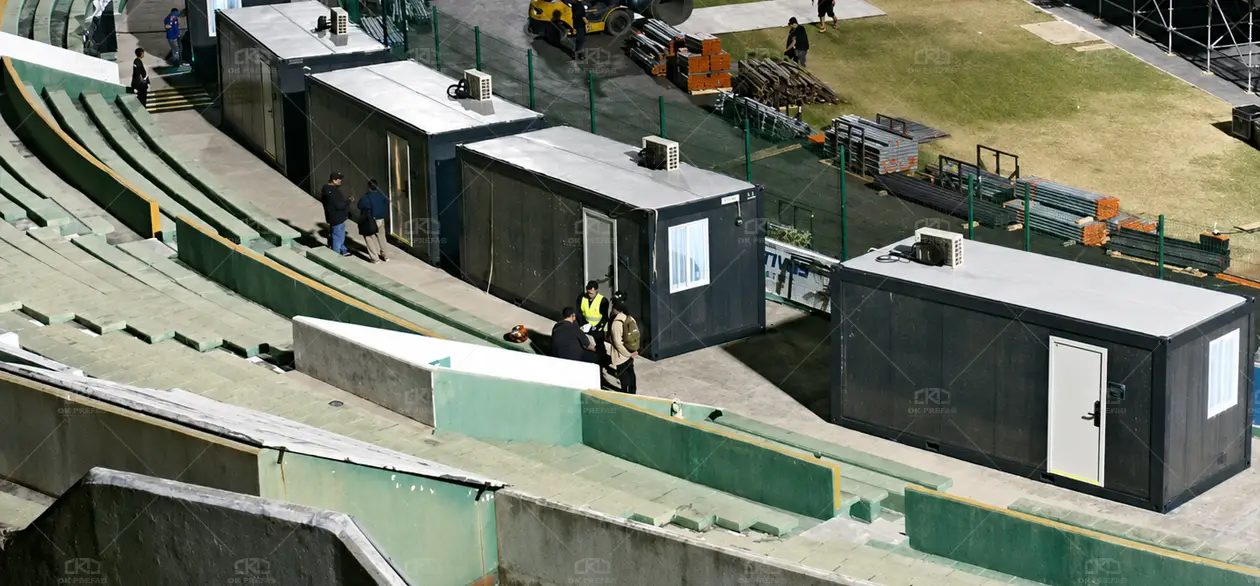 ok prefab modular container lounges Shakira’s concert