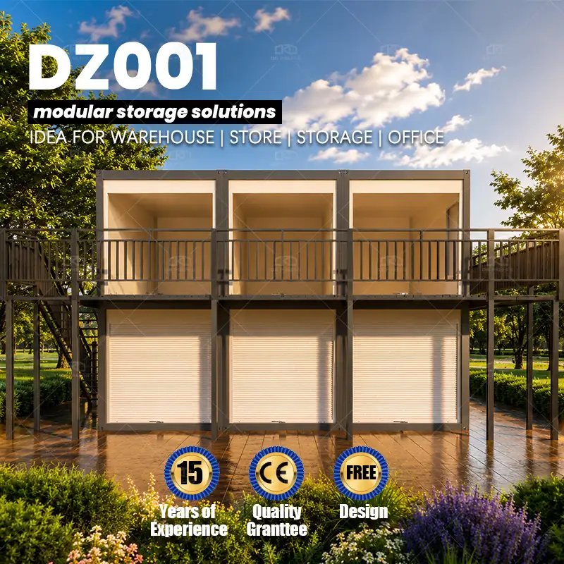 storage modular warehouse modular building solutions container house shop store 2 floor DZ001
